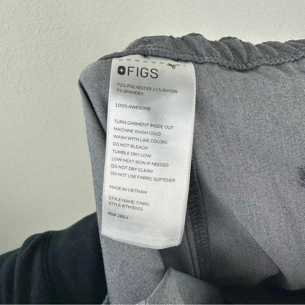 Figs Men’s Graphite Gray Cairo Cargo Medical Nursing Scrub Pants Size Large